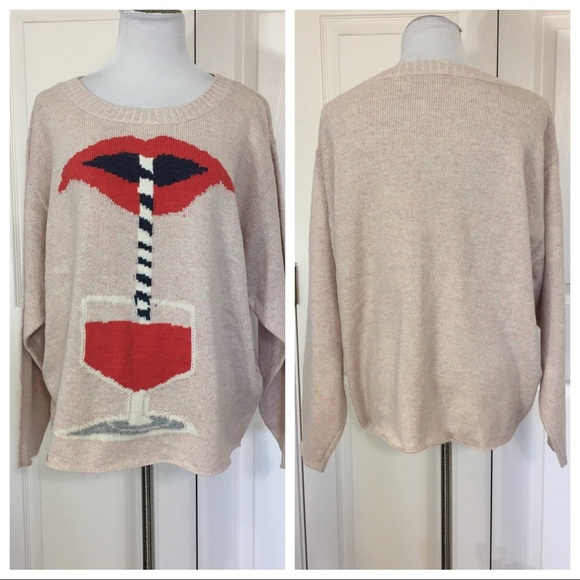 New Wildfox Couture Suck it Up Vineyard Sweater - Picture 3 of 6